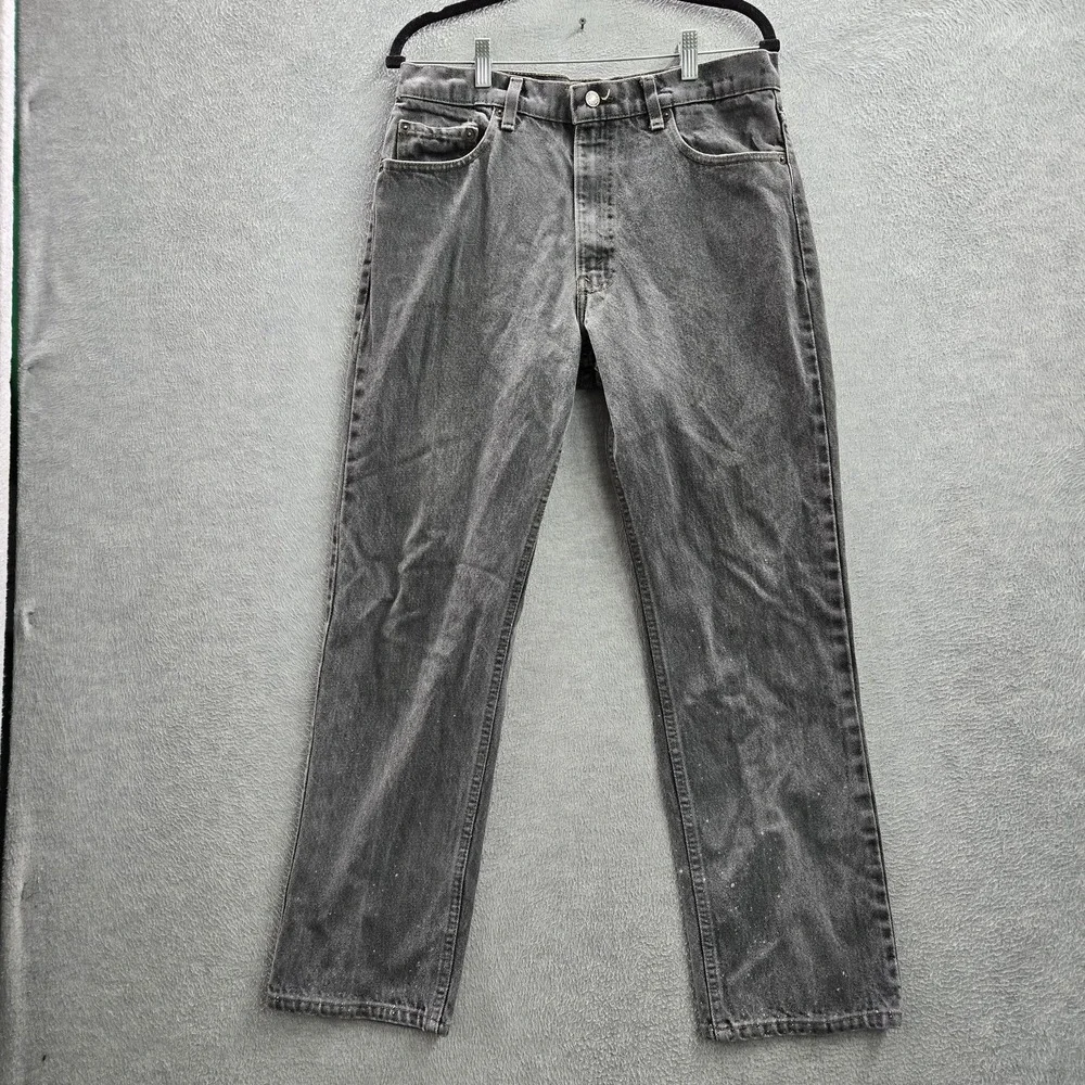 VINTAGE Levi's 509-0259 Men Jeans 34X30 Gray Denim Straight 90s USA READ